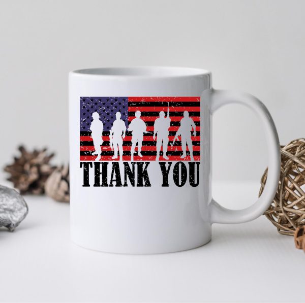 Thank You Veteran Mug, Thank You Veteran Coffee and Tea Gift Mug, Independence Day Mug