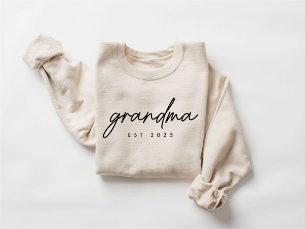 Grandma Est 2023 Sweatshirt, Mothers Day Gift, Gift For Grandmother, Nana Sweatshirt