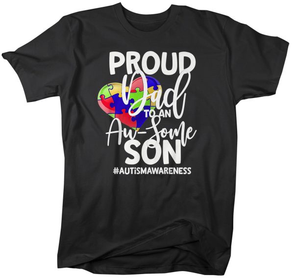 Men’s Autism Dad Shirt, Autism Shirts, Father’s Heart Awareness Tee