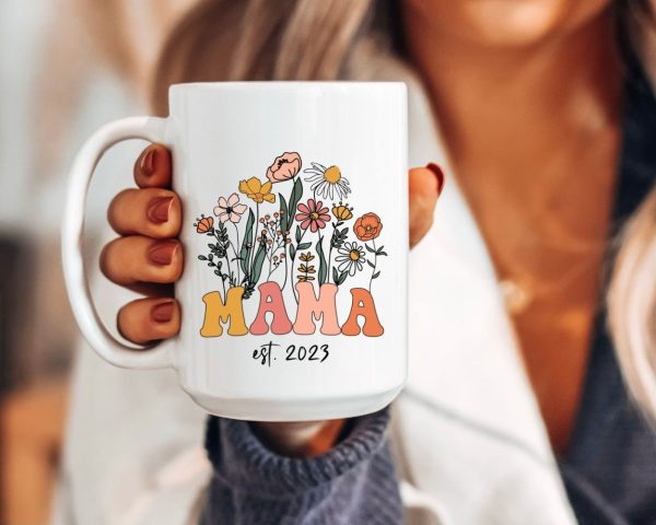 Custom Mama Mug, Mom Est 2023, Mother’s Day Coffee Mug, Mothers Day Gift For New Mom Gift