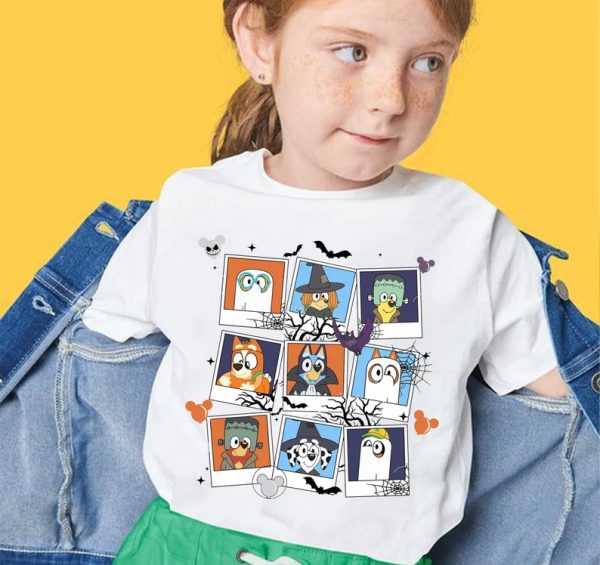 Bluey And Friend Halloween Shirt, Bluey Trick Or Treat Shirt, Bluey And Friend Shirt, Halloween Shirt, Bluey Kids Tee, Bingo Kids Tee