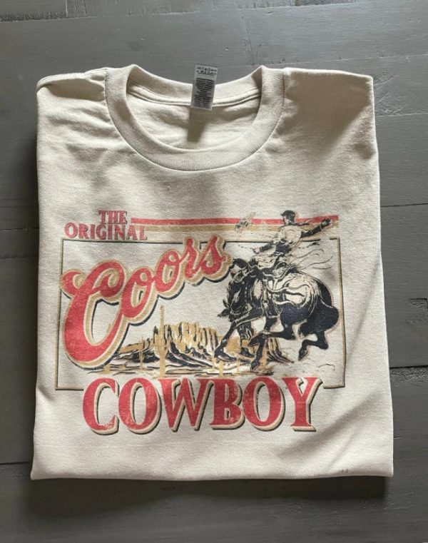 Coors Original Cowboy Shirt 90s, Western Tshirt, Rodeo Shirt, Original Coors Shirt