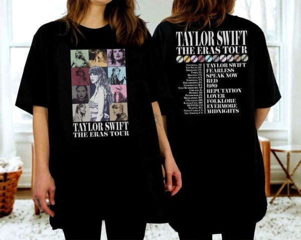 Taylor Swift The Eras Tour Shirt, Swiftie Merch T-Shirt, Back And Front Shirt, Swiftie Eras Tour, Taylor Swift Fan, Vintage Gift, TS Tshirt