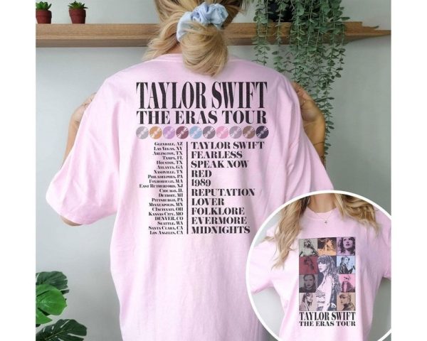 Taylor Swift The Eras Tour Shirt, Swiftie Merch T-Shirt, Back And Front Shirt, Swiftie Eras Tour, Taylor Swift Fan, Vintage Gift, TS Tshirt