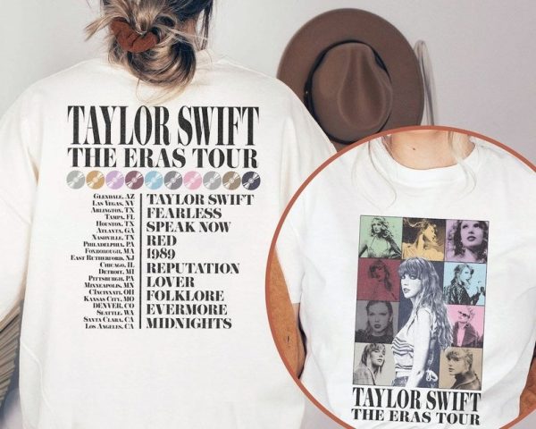 Taylor Swift The Eras Tour Shirt, Swiftie Merch T-Shirt, Back And Front Shirt, Swiftie Eras Tour, Taylor Swift Fan, Vintage Gift, TS Tshirt