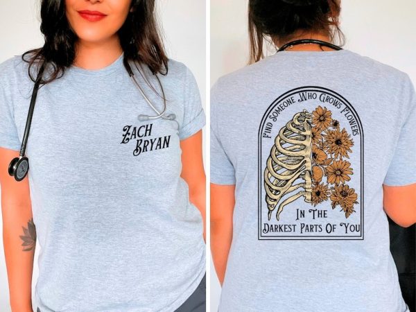 Zach Bryan Shirt, Find Someone Who Grows Flowers In The Darkest Parts Of You, American Heartbreak, Zach Bryan Concert Gift, County Music