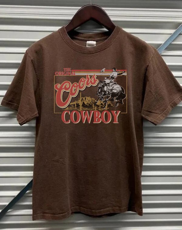 Coors Original Cowboy Shirt 90s, Western Tshirt, Rodeo Shirt, Original Coors Shirt