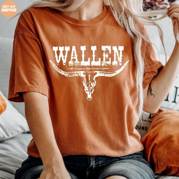 Comfort Colors Wallen Shirt, Country Music Shirt, Wallen Tshirt, Country Concert Shirt, Bullhead T-shirt, Western Graphic, Cowboy Tee, Rodeo Shirt