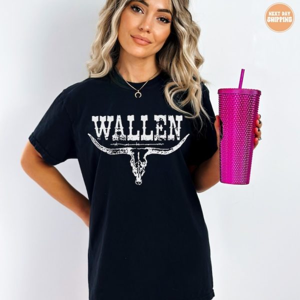 Comfort Colors Wallen Shirt, Country Music Shirt, Wallen Tshirt, Country Concert Shirt, Bullhead T-shirt, Western Graphic, Cowboy Tee, Rodeo Shirt