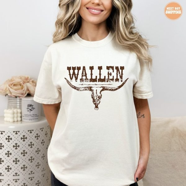 Comfort Colors Wallen Shirt, Country Music Shirt, Wallen Tshirt, Country Concert Shirt, Bullhead T-shirt, Western Graphic, Cowboy Tee, Rodeo Shirt