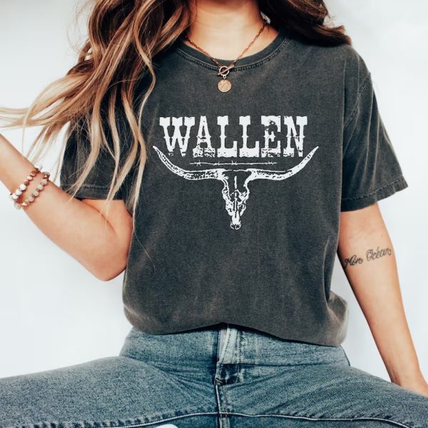 Comfort Colors Wallen Shirt, Country Music Shirt, Wallen Tshirt, Country Concert Shirt, Bullhead T-shirt, Western Graphic, Cowboy Tee, Rodeo Shirt