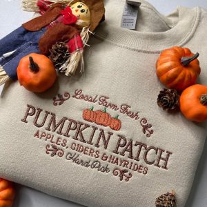 Fall Pumpkin Patch Embroidered Crewneck/Hoodie