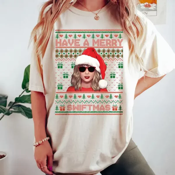 Have A Merry Swiftmas Sweatshirt, Merry Swiftmas Sweatshirt, Swiftmas Sweatshirt, Taylor Family Shirt, TS Fan Gift, Ugly Christmas Shirt