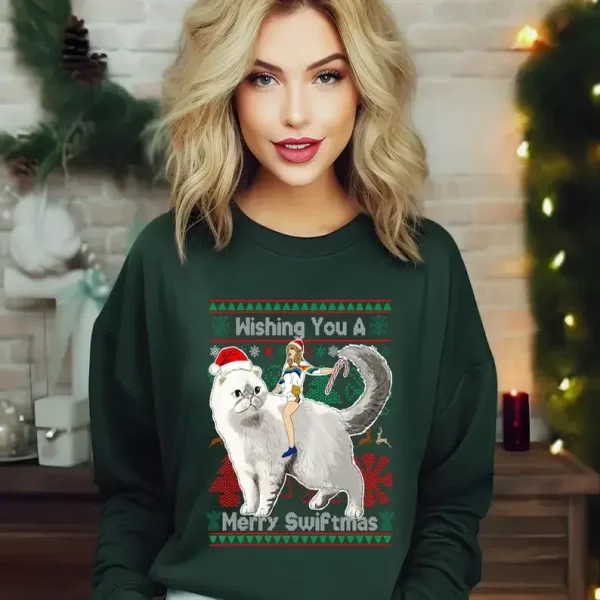 Merry Swiftmas Christmas Sweater | Taylor Swift Ugly Christmas Sweatshirt