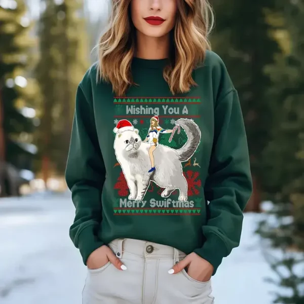 Merry Swiftmas Christmas Sweater | Taylor Swift Ugly Christmas Sweatshirt