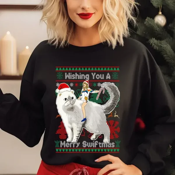 Merry Swiftmas Christmas Sweater | Taylor Swift Ugly Christmas Sweatshirt