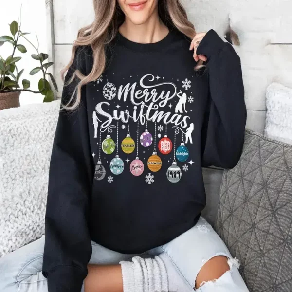 Merry Swiftmas Sweatshirt, Cute Holiday Sweatshirt, Merry Christmas Sweatshirt, Christmas Swiftmas Sweatshirt, The Eras Tour Sweatshirt