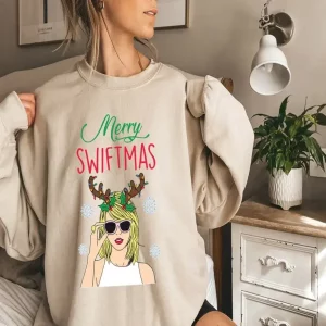 taylor swiftie christmas sweater merry swiftmas christmas sweatshirt swiftie festive sweatshirt swiftie edition sweatshirt 3