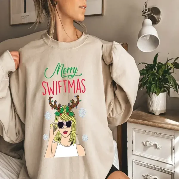 Taylor Swiftie Christmas Sweater, Merry Swiftmas Christmas Sweatshirt, Swiftie Festive Sweatshirt, Swiftie Edition Sweatshirt