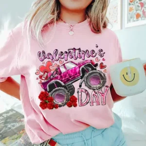 Valentines Day Monster Truck Shirt