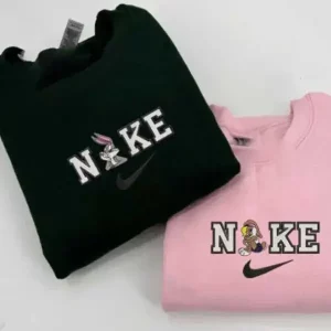 bunny and lola cartoon embroidery sweatshirt