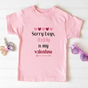 daddy is my valentine newborn valentines day toddler shirt