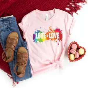 love is lgbt gay pride valentines shirt