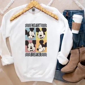 mickey heart breaker valentine day shirt