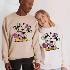 mickey valentine day shirt gift for couple